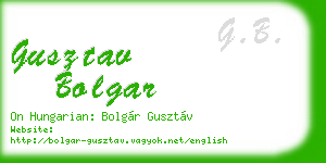 gusztav bolgar business card